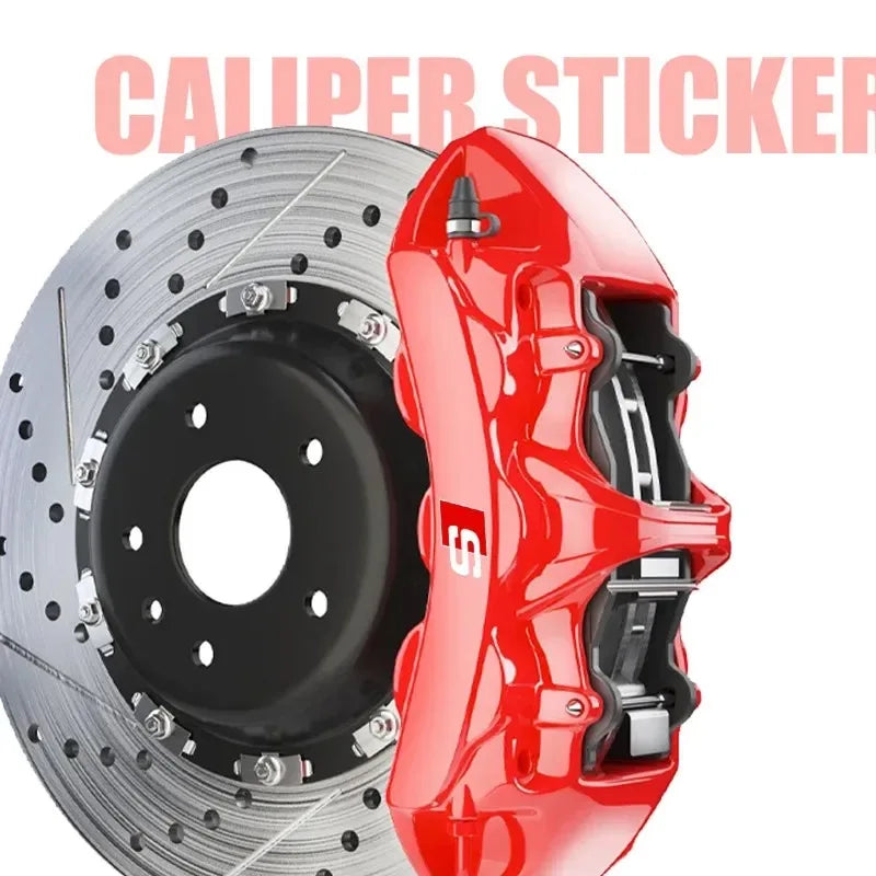 6pcs Car Caliper Sticker for Audi Sport Sline S3 A3 B5 B6 B7 B8 B9 8P 8V 8L A5 A4 C6 C5 A1 A6 A7 A8 Auto Logo Tire Brake Decals