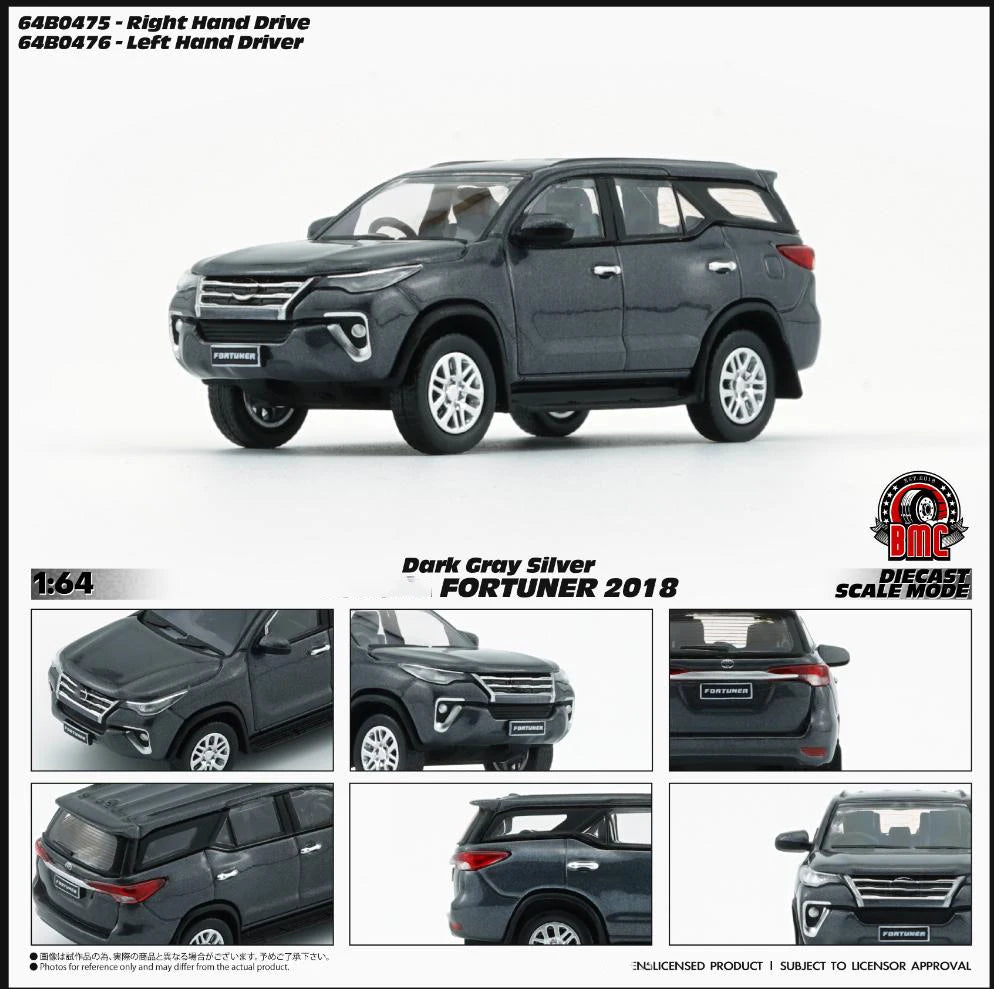 NEW 2026 BMC 1/64 Scale FORTUNER 2018 SUV Diecast Alloy Toy Model for collection gift