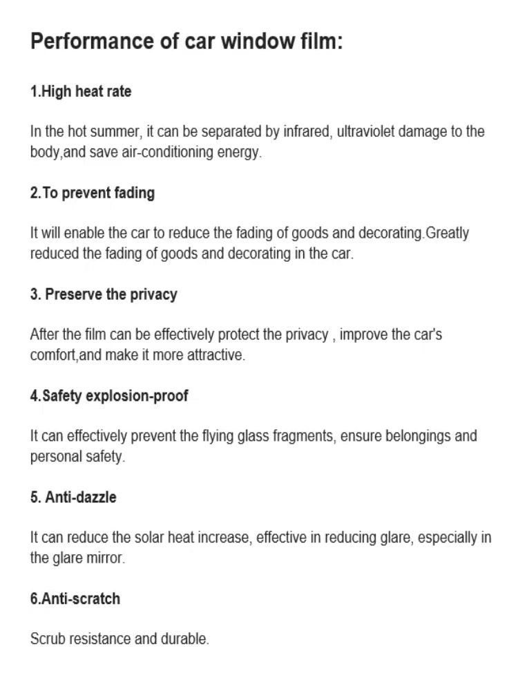 LLuamr Nano Ceramic PET Car Window Film 1.52X30M 99% UV Blocking Cuttable for Auto Tinting Heat Rejection Sun Control Tint