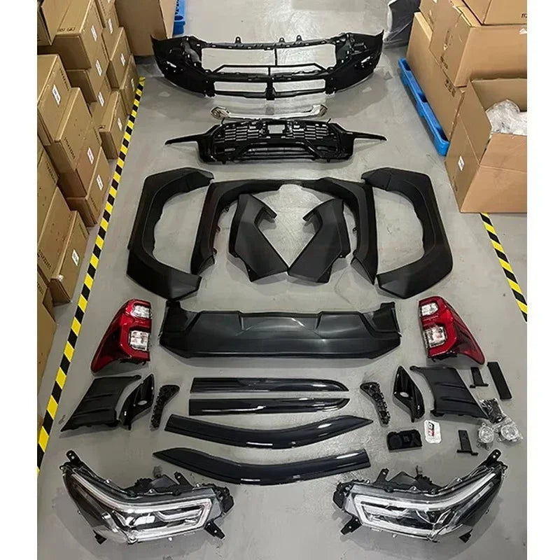 KLT High Quality Facelifts ABS Grille Black Body Kit GR Sport Conversion Car Bumper 2020-2022 Hilux Body Kit