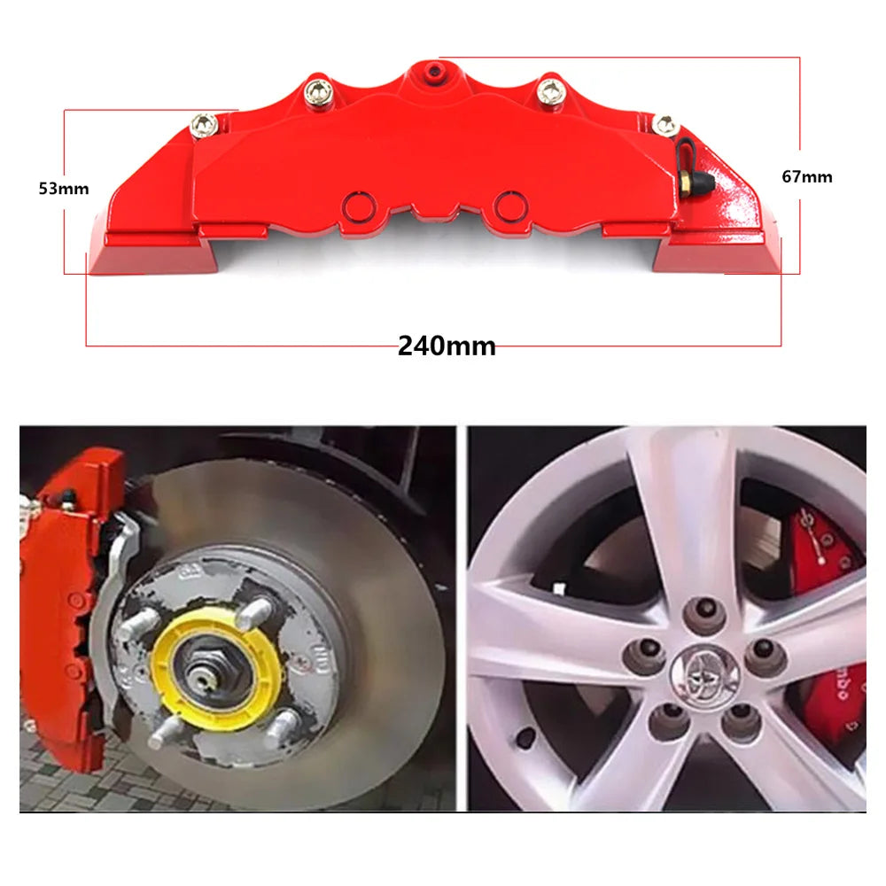 2Pcs/Lot Brake Caliper Cover Decoration Cover for 16-20 Inch Wheel ABS Plastic Without Logo Red/Blue/Black/Yellow