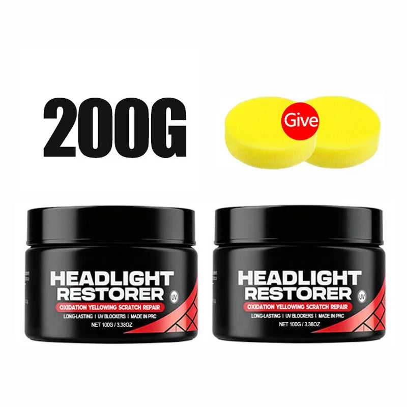 Professional Car Headlight Restoration Yellowing, Oxidation,Fogging Removes Automotive Front & Rear Light Polish Clean Care