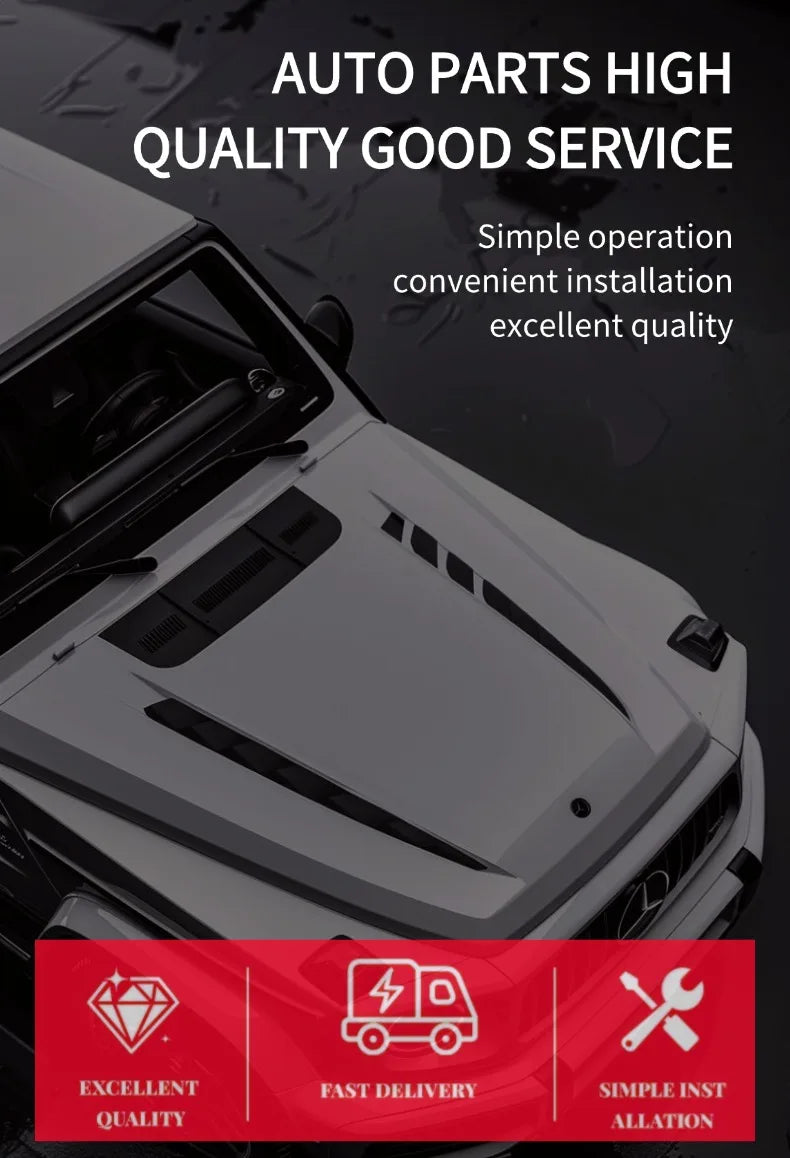 For Mercedes G Class 2019-2024 W464 G63 Upgrade 2025 W465 G63 Style Front Bumper Grille 3Pcs Facelift Exterior Mod Accessories