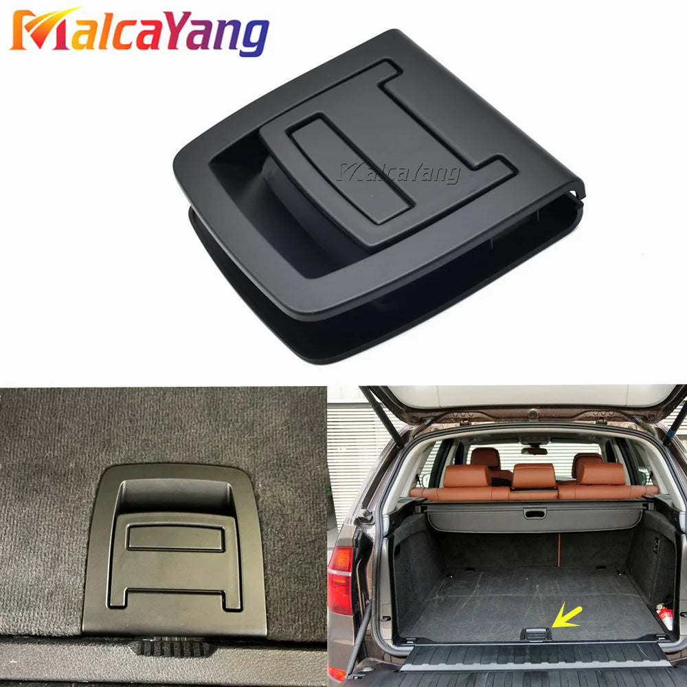 Car Rear Trunk Tail Cover Bottom Plate Mat Floor Carpet Trunk Handle Key Hole For BMW 5 SERIES E61 X5 X6 E70 E71 51476958161