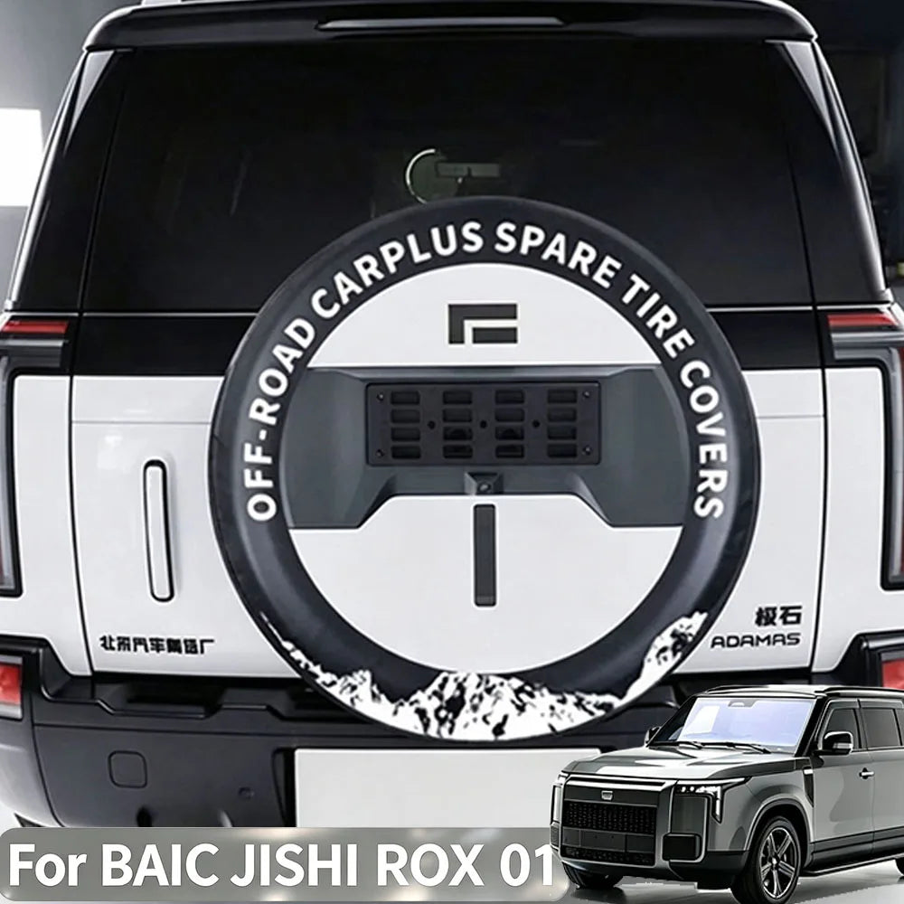 For BAIC JISHI ROX 01& Adamas 2026 Dedicated Full-Size Spare Tire Cover Off-Road UV Protection Faux Leather Specific Accessories
