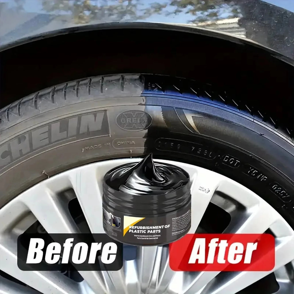 B1257 Car Interior Plastic Leather Scratch Repair Paste Auto Polishing Wax Repair Anti-Aging Paste Tires Seats Steering Wheel