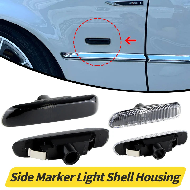 2PCS Car Turn Signal Side Fender Marker Light Lamp Shell Housing For BMW 3 Series E46 Sedan Coupe Wagon Convertible 1997-2001