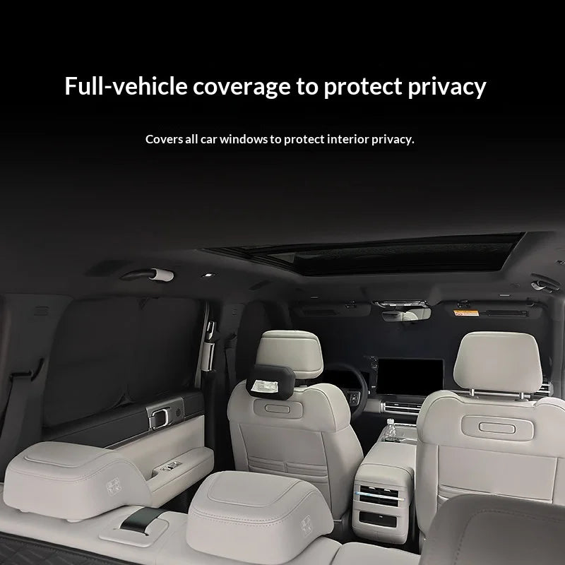 For BYD Ti7 Titanium 7 2025-2026 Car Window Sunshade 100% Blackout Camping Privacy Sunscreen Heat Insulation Cover