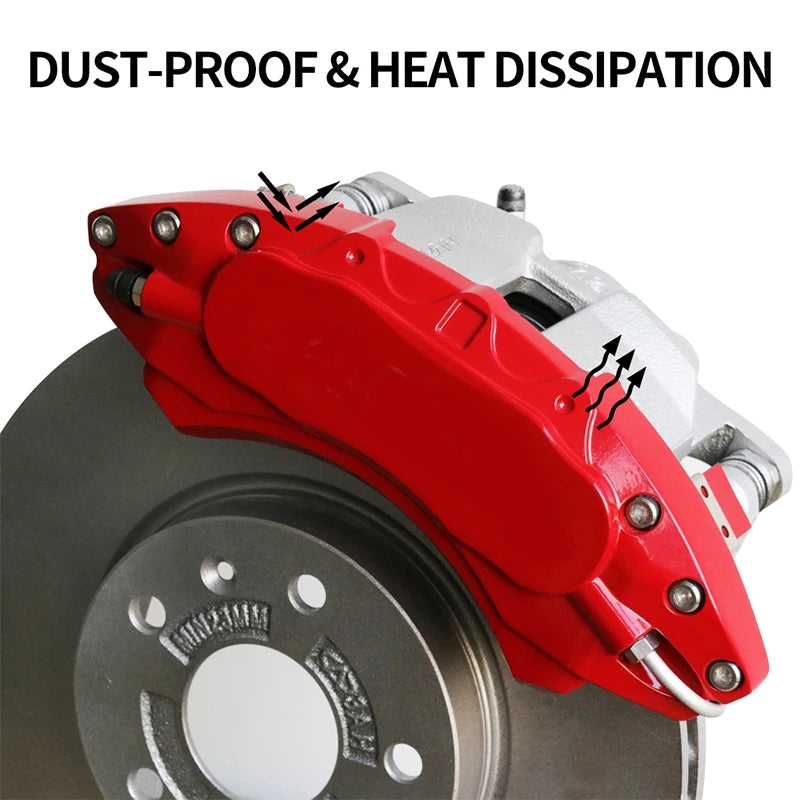4Pcs Aluminum Alloy Brake Caliper Covers For Audi A3 A5 A6 Q3 Q5 Q7 Car Rim Decoration Brake Accessories