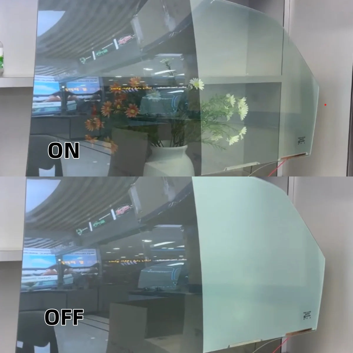 Black PDLC Film For Electric Car Windows 0.45mm With Silicone Glue - Privacy Smart Film Switchable Smart Glass Film