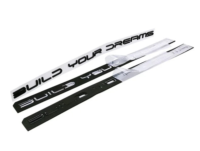 3D ABS Chrome Black Logo Build Your Dreams Emblem Letters Stiker Car Trunk Badge For BYD SEAL SONG Plus ATTO3 SEAL U Accessories