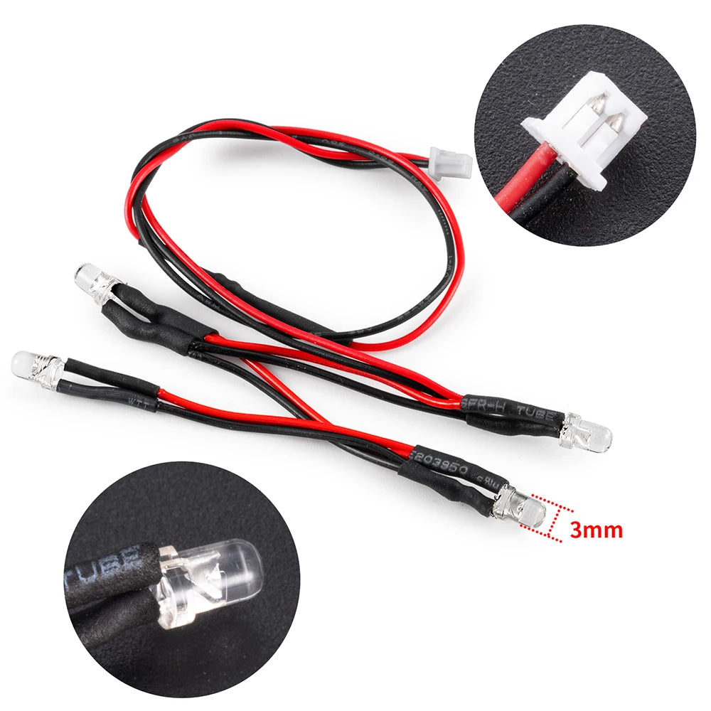 AXSPEED RC Car Roof Light Front Bumper Lights for 1/18 HPI Venture HILUX Upgrade Accessories