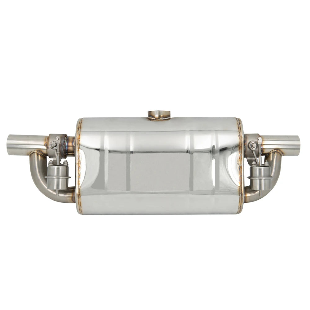 Universal T shape Exhaust Muffler Double Outlet One Inlet Dump Valve Exhaust Cutout With Remote Controller Set 51MM 63MM 76MM
