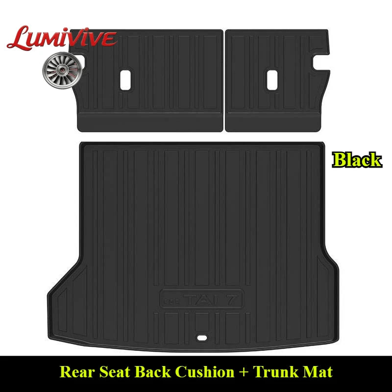 Car 3D TPE Floor Mats & Cargo Liners For BYD Formula Leopard 7 Titanium 7 Waterproof Trunk Pad Full Set Auto Accessories