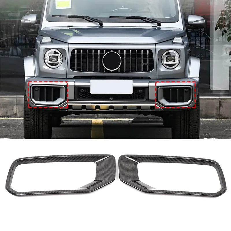 For Mercedes Benz G-Class W465 G63 2025+Real Carbon Fiber Car Front Bumper Side Air Inlet Decorative Frame Car Accessories