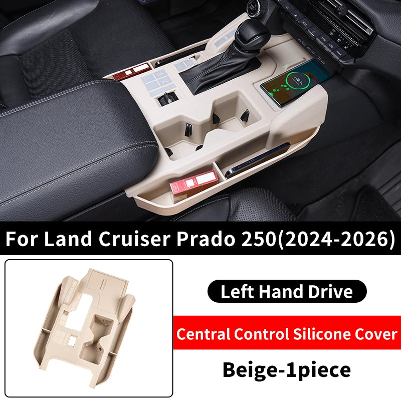 For Toyota Land Cruiser Prado LC250 250 J250 2024-2026 Center Console Silicone Cover Anti-Scratch Anti-Dust Perfect Fit Interior
