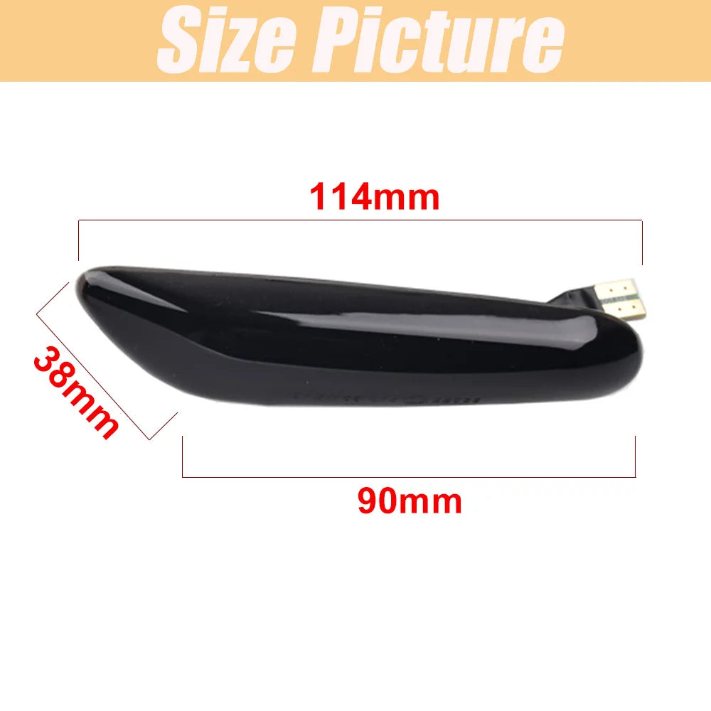 Sequential Flashing LED Turn Signal Side Marker Light For BMW E60 E61 E90 E91 E87 E81 E83 E84 E88 E92 E93 E82 E46 1 3 5 Series