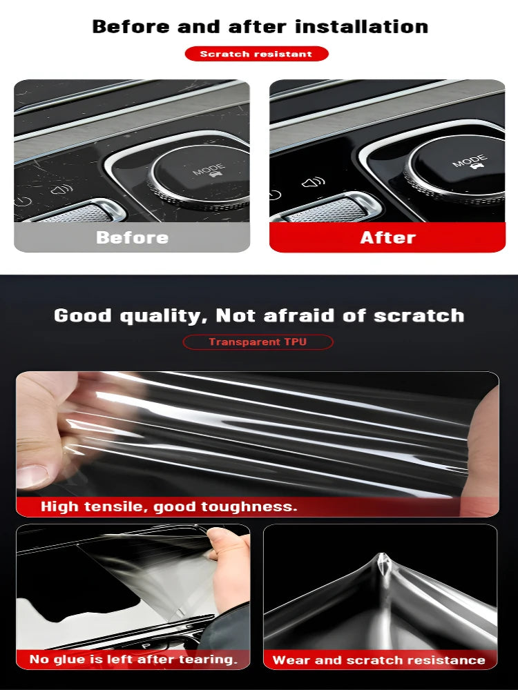 For Nissan Patrol Overseas Version 2025 Dashboard Multimedia Navigation Transparent Anti-Scratch Protection Film Modification