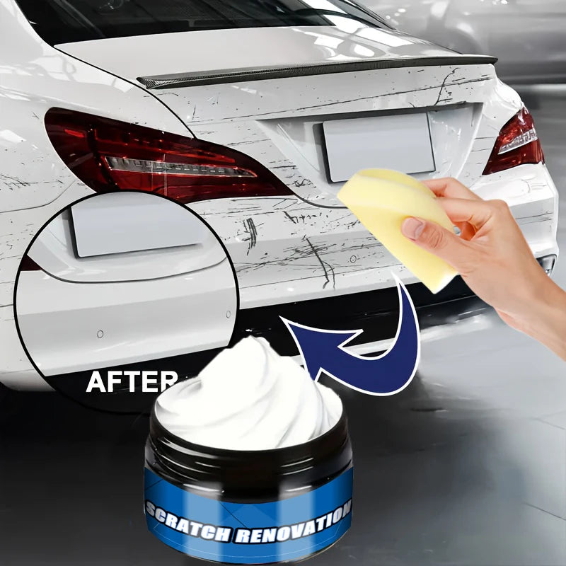 Car Scratch Repair Nano Polishing Paste, Suitable for Various Car Paint Colors, Multi-Functional Scratch Removal Paste, Comes with a Sponge