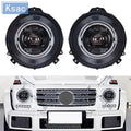 W464 Style Dynamic LED For Mercedes Benz G Class W463 G63 G550 G55 G500 Black Headlight Pair 2008-2018