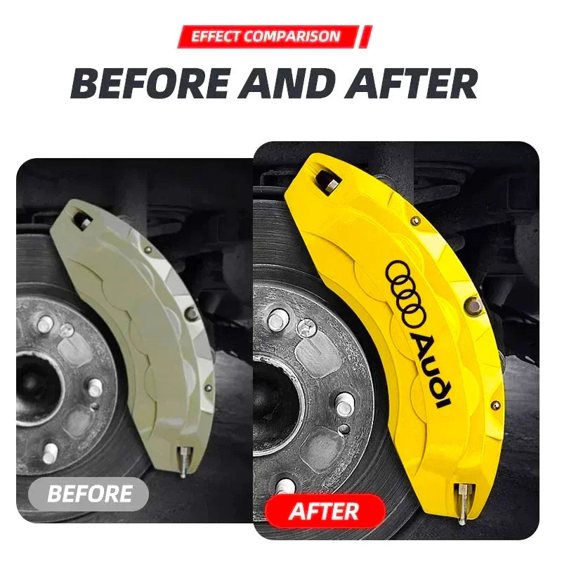6Pcs PVC Car Brake Caliper Sticker Heat Resistant Decals Auto Accessories for Audi S Line A1 A3 A4 A6 A7 Q3 Q5 Q7 RS3 RS4 S3 S4