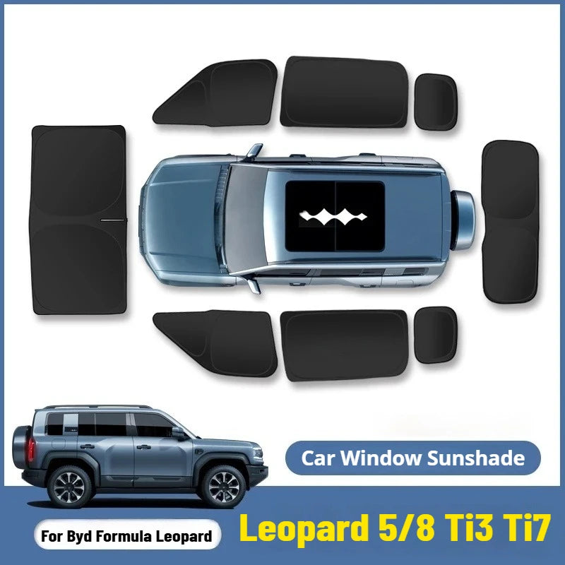 For BYD Leopard 5 Leopard 8 Ti3 Ti7 2023-2026 Full Blackout Sunshade 0 Light Leakage Heat Insulation Privacy Curtain