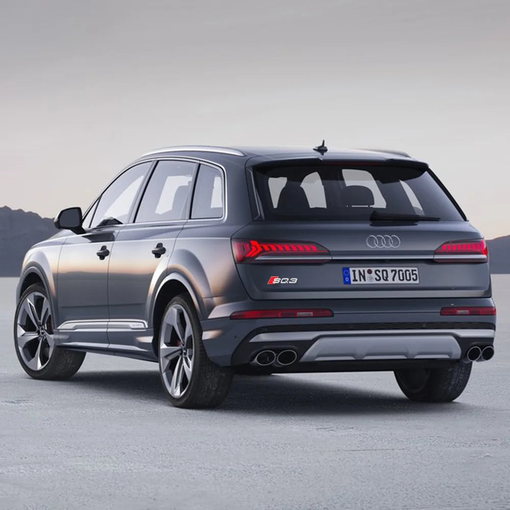 3D ABS Auto Body Rear Trunk Decoration Sticker Car Styling Emblem Decal Refit Accessories For Audi SQ3 SQ5 SQ7 RSQ3 RSQ5 RSQ7 RS