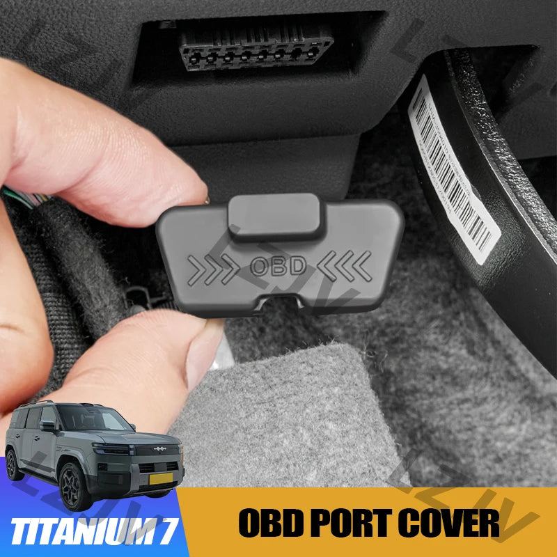OBD Port Cover for BYD Equation Leopard Titanium 7 Dustproof Waterproof Diagnostic Interface Protector Interior Accessory