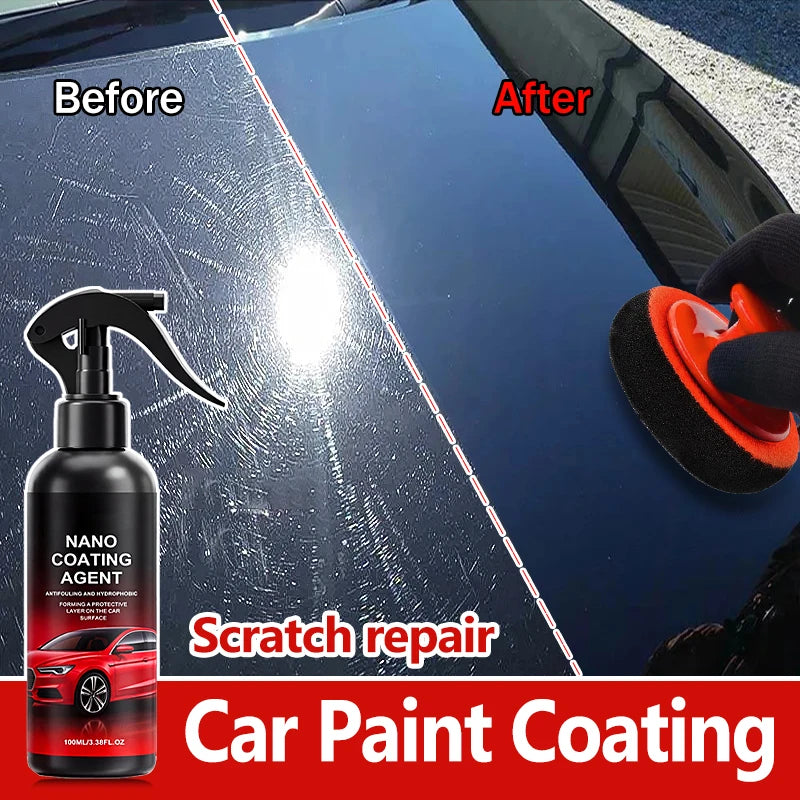 Universal Auto Graphene Nano Ceramic Coating Complete Kit, Professional Car Paint Polishing Brush, Ultra Shiny Finish, Long Last