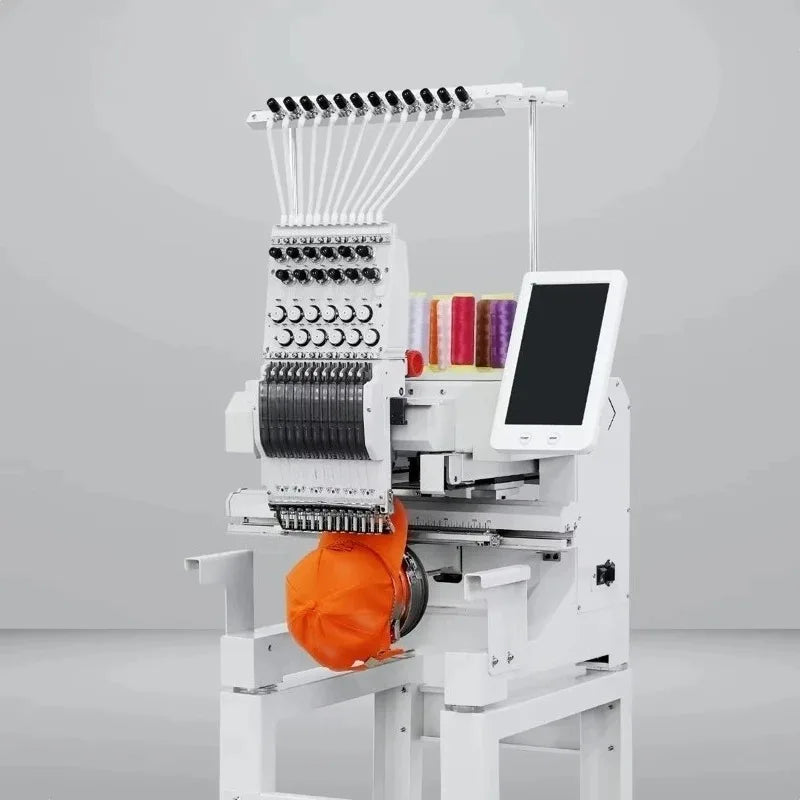 Computerized Embroidery Machine T-shirt Logo Cap Embroidery Industrial Grade Smart Motor High Speed for Home Business