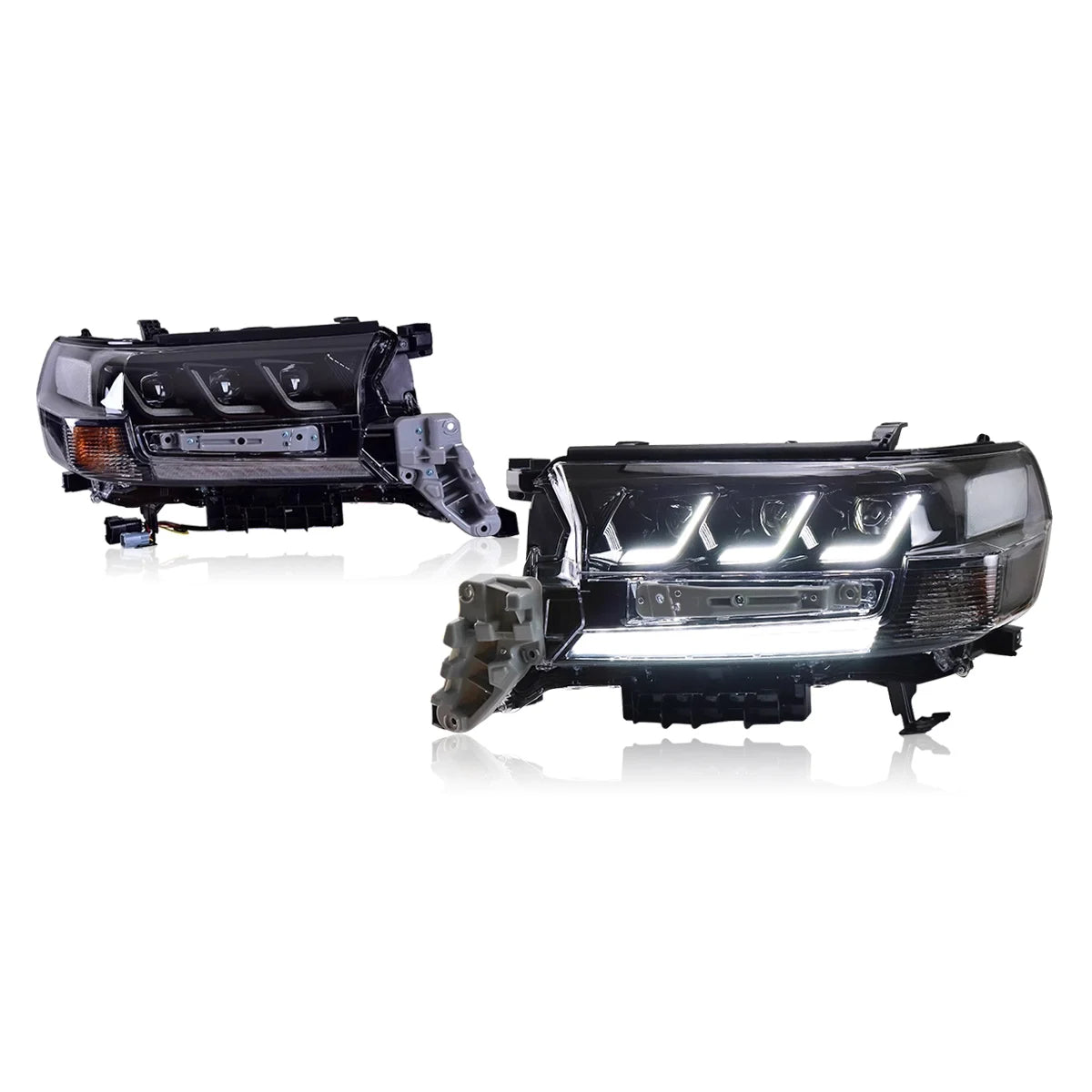 Car For Toyota Land Cruiser Headlight 2016-2021 Upgrade Modified to New DRL Dynamic Turn Signal LED Headlight Auto Accessories