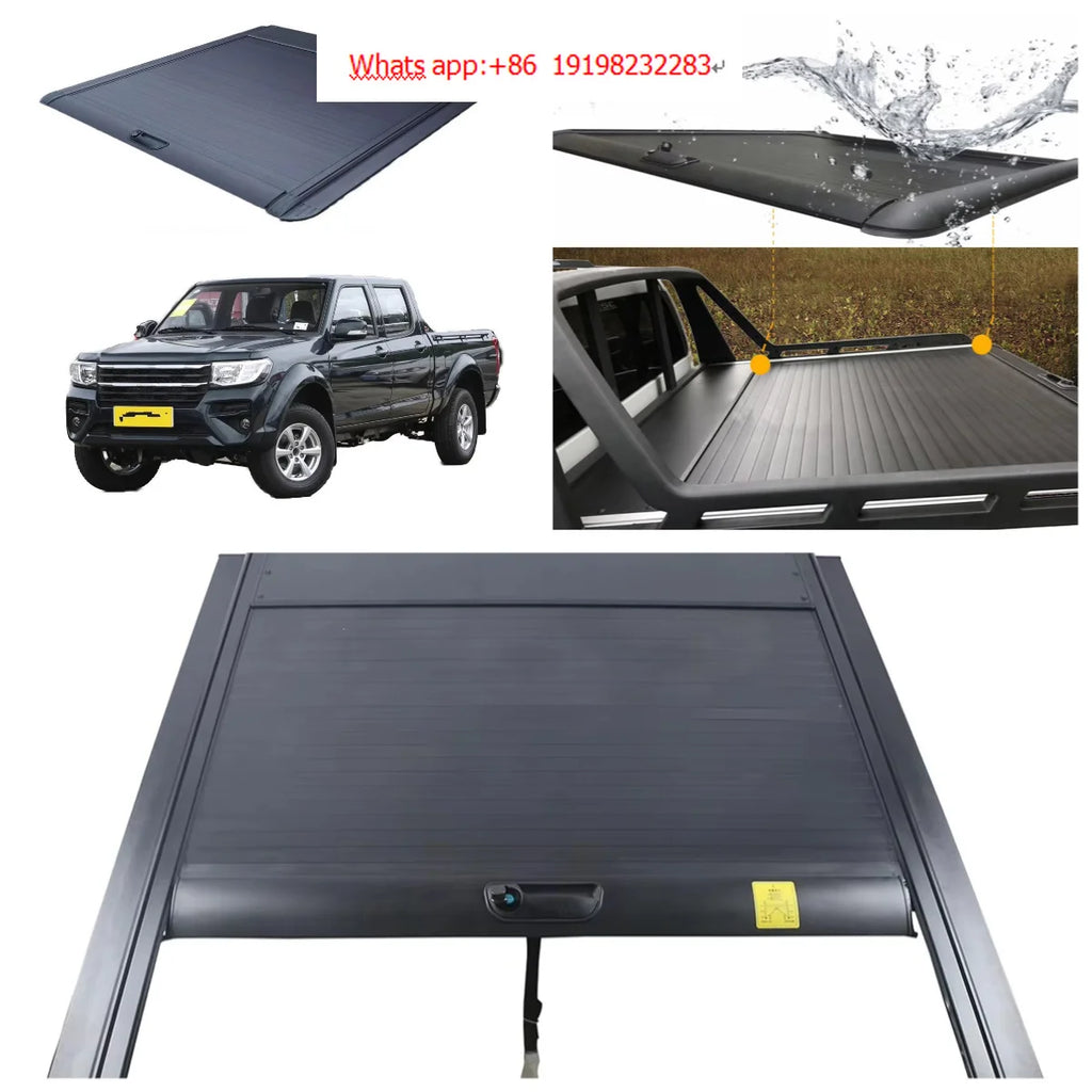 Retractable Pickup Truck Bed Roller Lid Exterior Accessories Tonneau Cover for F150 Ranger RAM for Hilux Silverado Navara