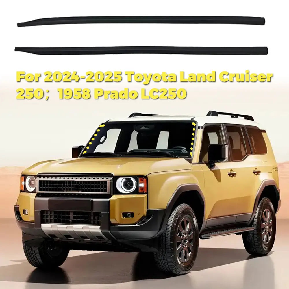 2pcs Front Glass Seal Strip For Toyota Land Cruiser Prado LC250 2024-2025 A-pillar Sound Noise Insulation Strip Car Accessories
