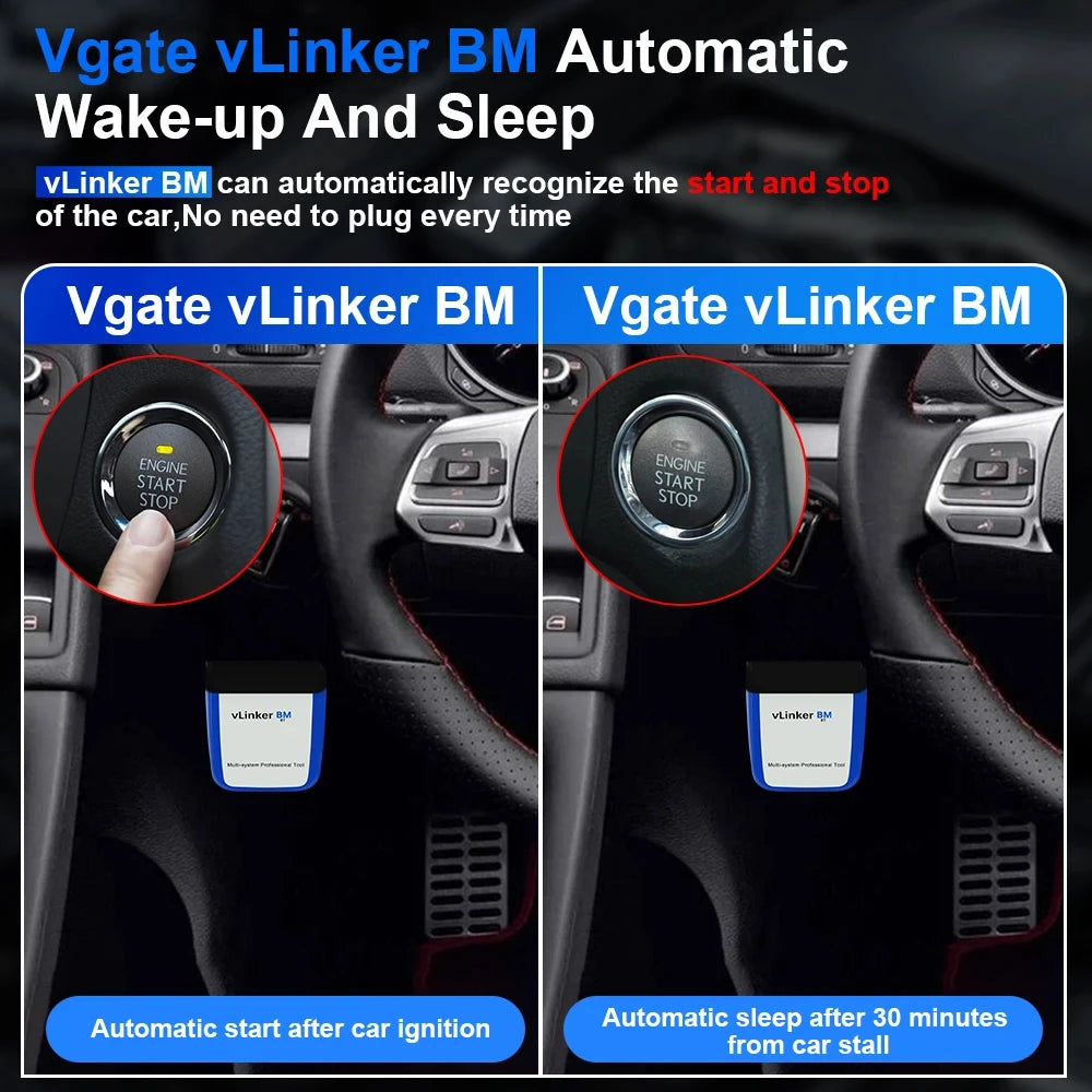 Vgate VLinker BM+ BM For BMW Scanner ELM327 BT4.0 OBD 2 Wifi OBD2 Car Diagnostic Tool ELM 327 Auto ODB2 For BMW Bimmercode