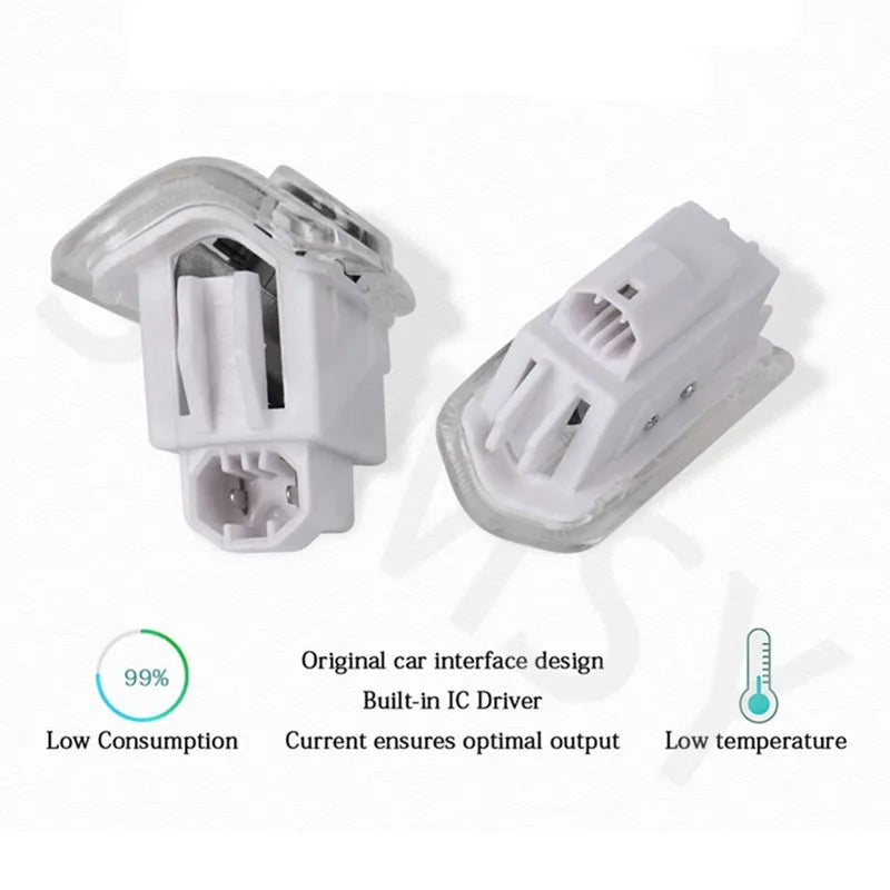 2PCS LED Car Door Projector Shadow Ghost Welcome Light Logo Lamps For Patrol Y62 2013-2017 2018 2019 2020 2021 Auto Accessories
