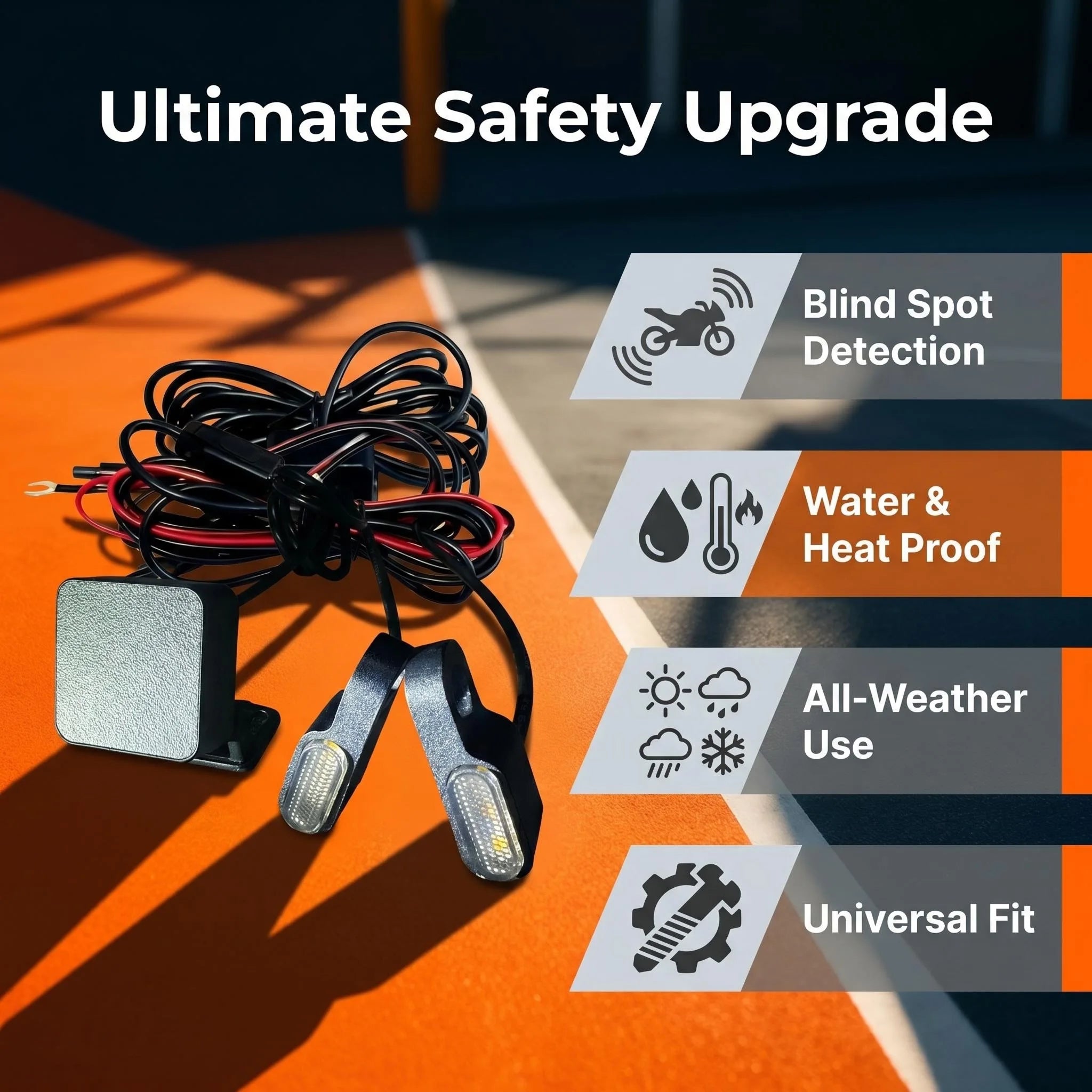 Motorcycle BSD Radar Safety System, Waterproof Model, Suitable for Yamaha XMAX 300, NMAX 155, FZ-07, Honda and BMW Series