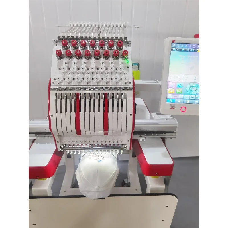Computerized Embroidery Machine T-shirt Logo Cap Embroidery Industrial Grade Smart Motor High Speed for Home Business