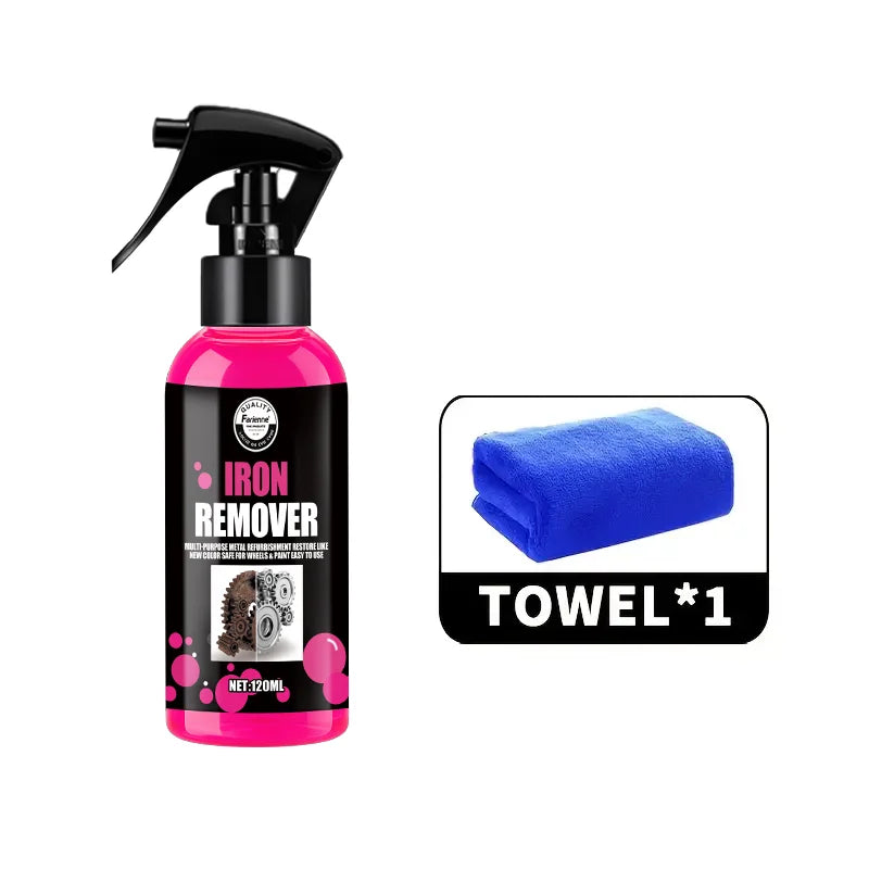 All-Purpose Rust Remover Spray 1PC- 120ML, Fast-Acting Iron Oxidation Eliminator, Restores Shine, Safe on Various Surfaces