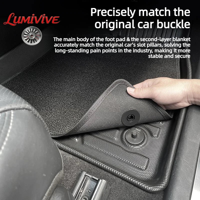Car 3D TPE Floor Mats & Cargo Liners For BYD Formula Leopard 7 Titanium 7 Waterproof Trunk Pad Full Set Auto Accessories