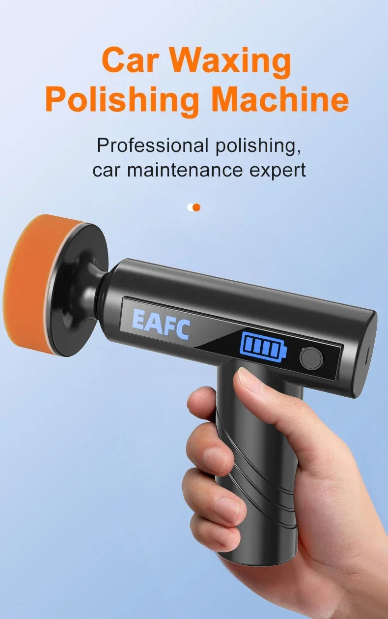 EAFC Wireless Car Polisher Handheld Polisher 4500mAh Car Polishing Waxing Machine Power Tool for Car Body Cleanig Waxing Repair