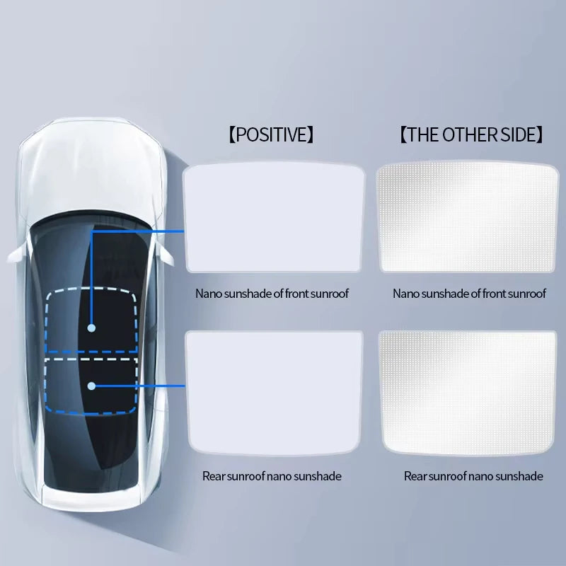 For Porsche Taycan 2019-2025 Car Ice Crystal Sunroof Sunshade Skylight Roof Heat Insulation Shading Interior Auto Accessory