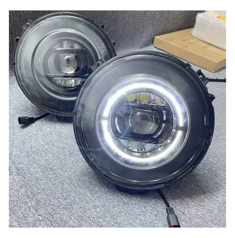 For W463 Mercedes Benz G-Class G350 G500 G55 G63 G65, Upgrade To W464 Geometric Led Headlights, Old Model Updated To New Style