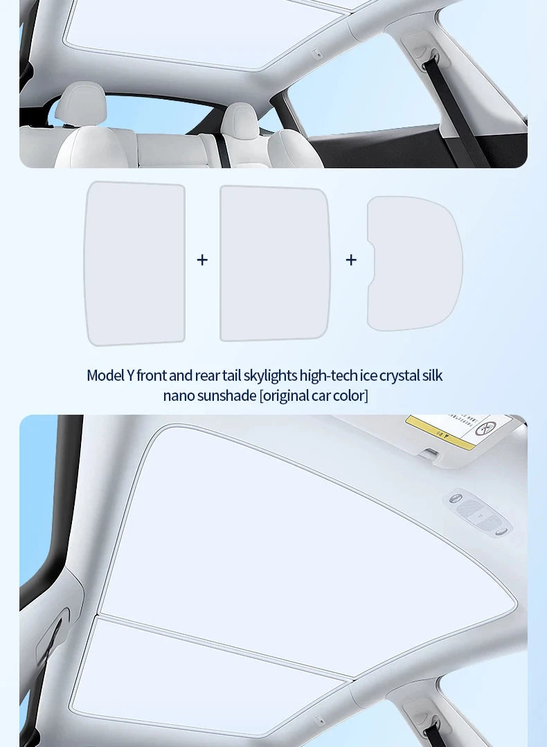 For Porsche Taycan 2019-2025 Car Ice Crystal Sunroof Sunshade Skylight Roof Heat Insulation Shading Interior Auto Accessory