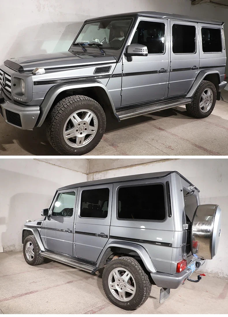 For Mercedes Benz G Class W463 G63 Side Molding Trim for G350 G400 G500 G55 G63 G65 Black Side Molding Trim Kit with B Logo
