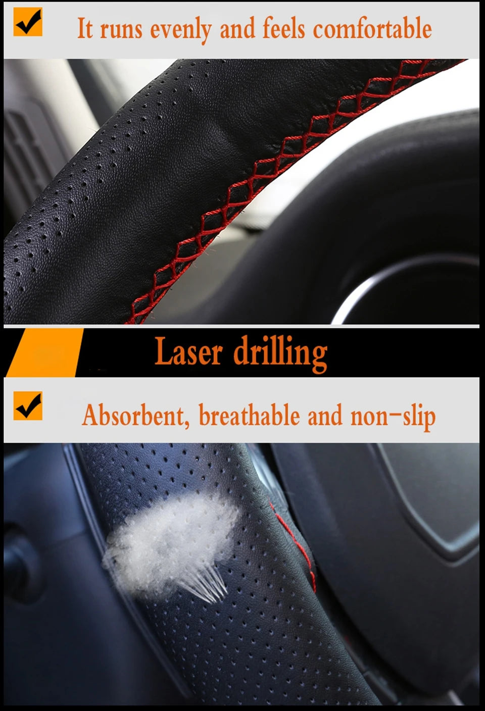 For BMW 330i 540i 525i 530i 330Ci BMW E46 M3 E39 Braid Car Steering Wheel Cover Microfiber Leather Car Accessories