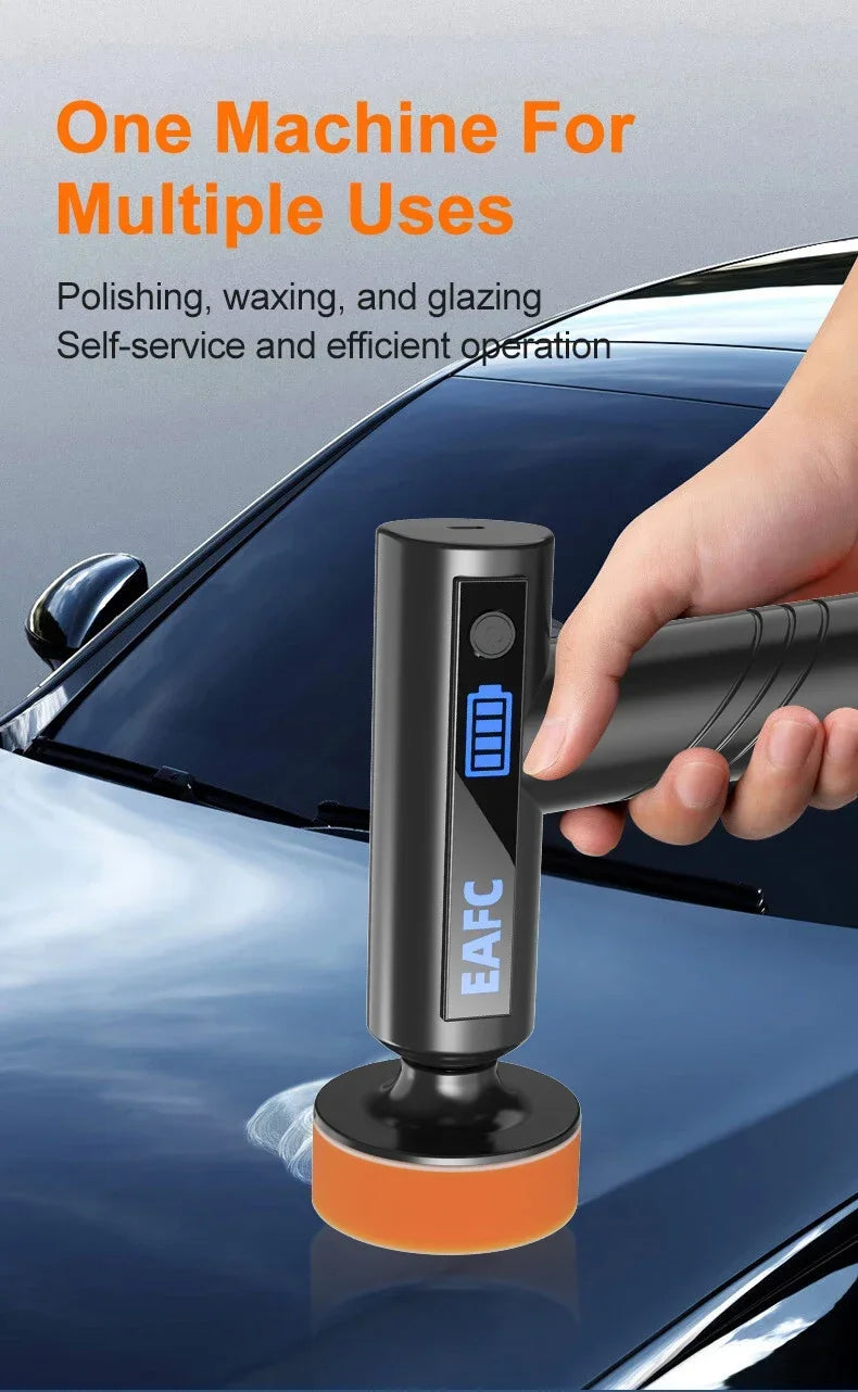 EAFC Wireless Car Polisher Handheld Polisher 4500mAh Car Polishing Waxing Machine Power Tool for Car Body Cleanig Waxing Repair