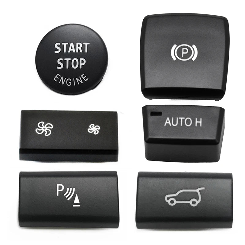Car Dashboard Ac Ventilated Buttons Auto Ignition Parking Swithes Trunk Unlock Push Button Cover For BMW X5 E70 X6 E71 E72