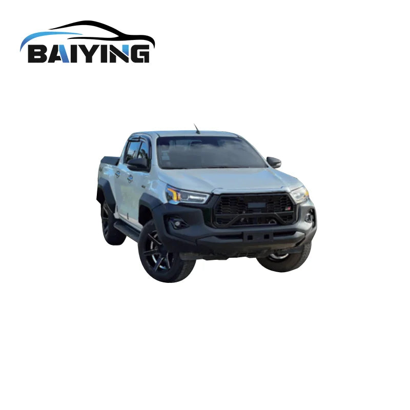 For TOYOTA HILUX 2015 CHANGE To 2023 TOYOTA REVO GR TYPE BODY KIT Parts Front Car Bumpers ABS Grille Black Body Kits