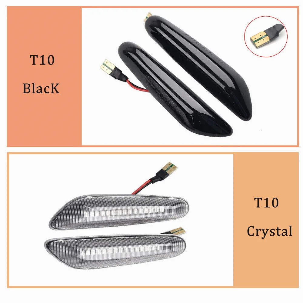 Dynamic LED Turn Signal Light Side Marker For BMW E60 E61 E90 E91 E87 E81 E83 E84 E88 E92 E93 E82 E46 1 3 5 Series X1 X3 2004