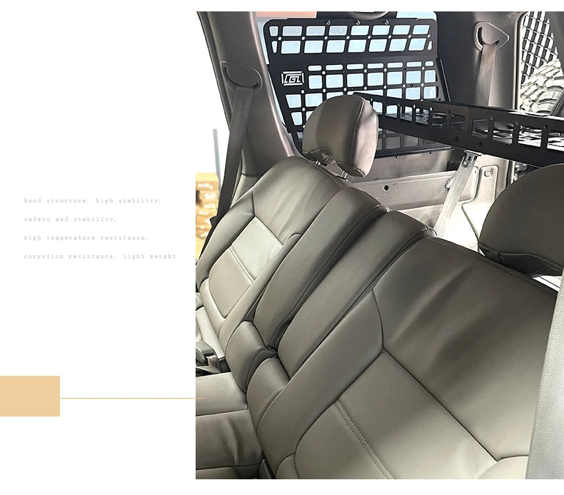For Nissan Patrol Y61 1997-2016 5dr Accessories Storage Panel Rear Trunk Debris Rack Car-Styling MOLLE Storage Panel Organizer